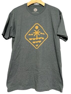 Wohven Men’s L Heathered Green Summer Print Shane Harris Art Short Sleeve Tee T-